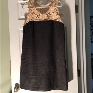 Loft - black linen dress